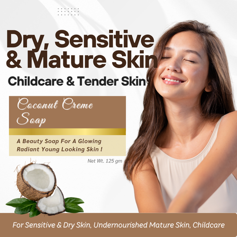 Meeem Coconut Creme Soap - For Complexion and Nourishment of Dry Sensitive Skin