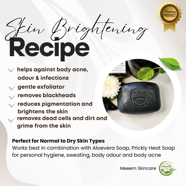 Meeem Charcoal And Tea Tree Soap - Cleanser & Exfoliator for Body Acne and Pigmentation