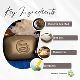 Meeem Herbomineral Mud Soap - Antibacterial Oil-Free Cleanser for Oily and Congested Skin