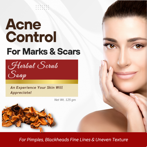 Meeem Herbal Scrub Soap - For Pimples, Marks & Scars
